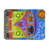 Niedliche und farbenfrohe Hunde und Katzen-Magnet Magnet (Horizontal)