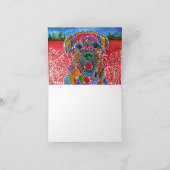 Niedliche und farbenfrohe Hunderettungskarte Dankeskarte (Innenseite)