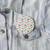 Niedliche und farbenfrohe Jungtiermuster Button (Beispiel)