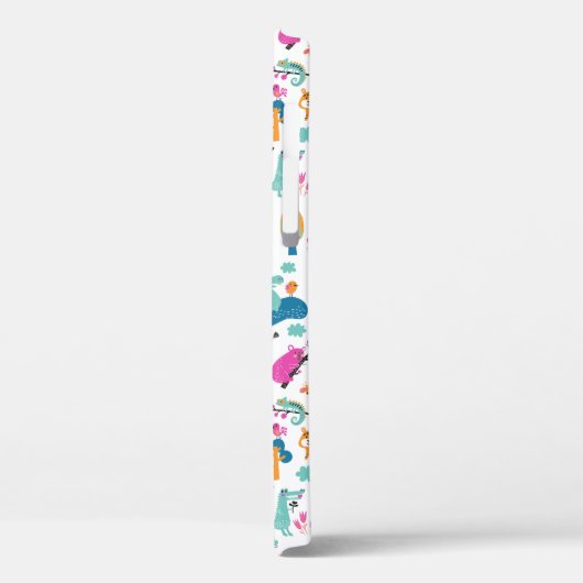 Niedliche und farbenfrohe Jungtiermuster Case-Mate iPhone Hülle (Rückseite / Links)