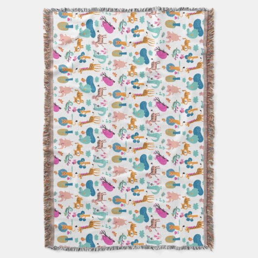Niedliche und farbenfrohe Jungtiermuster Decke (Vorderseite Vertikal)