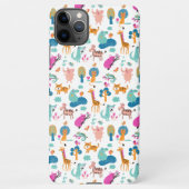 Niedliche und farbenfrohe Jungtiermuster iPhone Hülle (Rückseite)