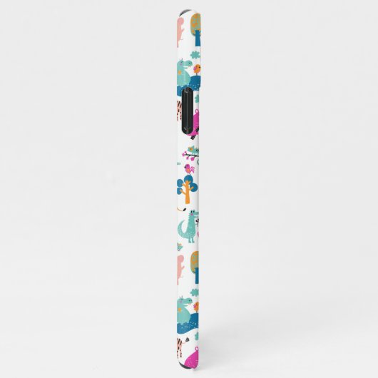 Niedliche und farbenfrohe Jungtiermuster iPhone Hülle (Rechte Seite)