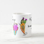 Niedliche und farbenfrohe Kakteen Behalt Life Simp Kaffeetasse (Mittel)
