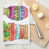 Niedliche und farbenfrohe Kakteen Küchentücher (Viertel Falte)
