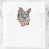 Niedliche und farbenfrohe Kardigan Welsh Corgi Sti Runder Aufkleber (Tasche)