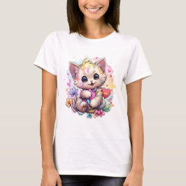 Niedliche und farbenfrohe Kätzchen Adorable Cat Lo T-Shirt