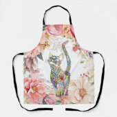 Niedliche und farbenfrohe Katze und Schmetterling Schürze (Vorderseite)