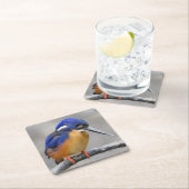 Niedliche und farbenfrohe Kingfisher oder Alcedini Rechteckiger Pappuntersetzer (Vor Ort)