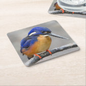 Niedliche und farbenfrohe Kingfisher oder Alcedini Rechteckiger Pappuntersetzer (angewinkelt)