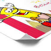 Niedliche und farbenfrohe Klassenregeln für die Ki Poster (Ecke)