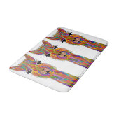 Niedliche und farbenfrohe Lama Bath Mat Badematte (Schrägansicht)