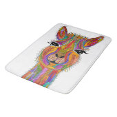 Niedliche und farbenfrohe Lama Bath Mat Badematte (Schrägansicht)