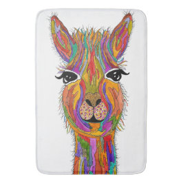 Niedliche und farbenfrohe Lama Bath Mat Badematte