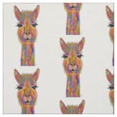 Niedliche und farbenfrohe Lama-Stoffe Stoff (Muster)