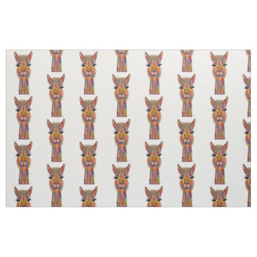Niedliche und farbenfrohe Lama-Stoffe Stoff (Fat Quarter (45,7 x 55,9 cm))