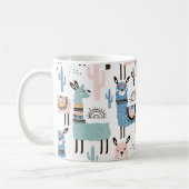 Niedliche und farbenfrohe Lama-Tasse Kaffeetasse (Links)
