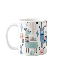 Niedliche und farbenfrohe Lama-Tasse