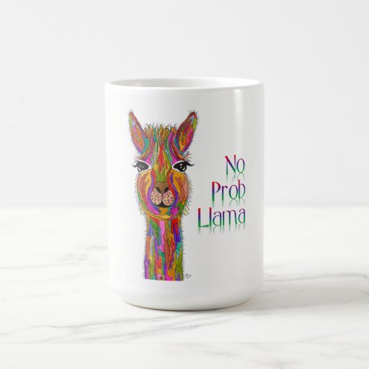 Niedliche und farbenfrohe Lama-Tasse Kaffeetasse (Mittel)