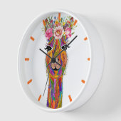 Niedliche und farbenfrohe Lama-Uhr Uhr (Winkel)