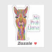 Niedliche und farbenfrohe Lama Vinyl Stickers Aufkleber (Blatt)