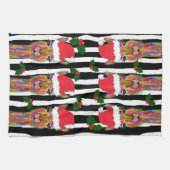 Niedliche und farbenfrohe Lama Weihnachtsküche Han Geschirrtuch (Horizontal)