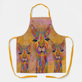 Niedliche und farbenfrohe Llama Alpaca Schürze (Vorderseite)