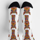 Niedliche und farbenfrohe Llama Alpaca Socken (Oben)