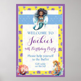 Niedliche und farbenfrohe Magie-Meerjunggebäck Poster