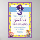 Niedliche und farbenfrohe Magie-Meerjunggebäck Poster (Vorne)