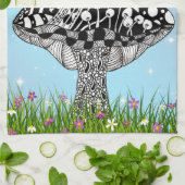 Niedliche und farbenfrohe Märchen und Vogelküche H Geschirrtuch (Gefaltet)