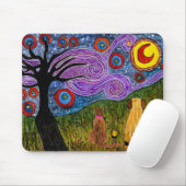 Niedliche und farbenfrohe Maus-Pad für Hunde und K Mousepad (Mit Mouse)