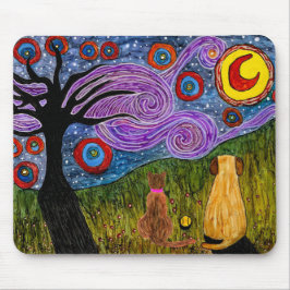 Niedliche und farbenfrohe Maus-Pad für Hunde und K Mousepad