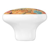 Niedliche und farbenfrohe Meeresschildkröte Keramikknauf (Seitenansicht)