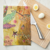 Niedliche und farbenfrohe Meerschildkröte Küchentu Geschirrtuch (Viertel Falte)