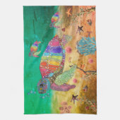 Niedliche und farbenfrohe Meerschildkröte Küchentu Geschirrtuch (Vertikal)