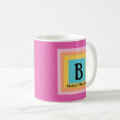 Niedliche und farbenfrohe Monogram Letter Name Gir Kaffeetasse (VorderseiteRechts)