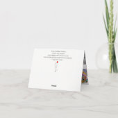 Niedliche und farbenfrohe Mops Hundescharte Grußka Karte (Rückseite)