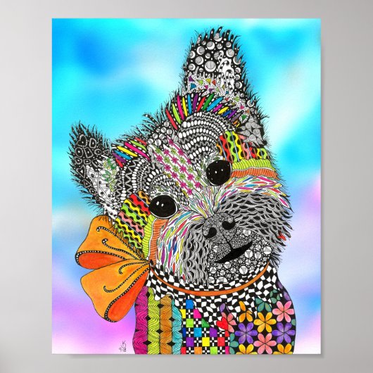 Niedliche und farbenfrohe Norwich Terrier Poster 8 (Vorne)