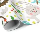 Niedliche und farbenfrohe Ostersymbole Nahtloses M Geschenkpapier (Rolleneckpunkt)