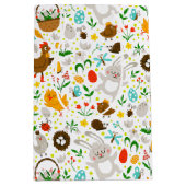 Niedliche und farbenfrohe Ostersymbole Nahtloses M Mittlere Geschenktüte (Vorderseite)