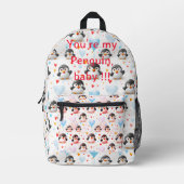 Niedliche und farbenfrohe Penguin-Liebe Bedruckter Rucksack (Vorderseite)