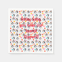Niedliche und farbenfrohe Penguin-Liebe