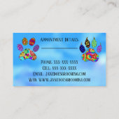 Niedliche und farbenfrohe Pet Grooming Business Ca Visitenkarte (Rückseite)