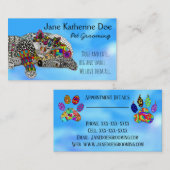 Niedliche und farbenfrohe Pet Grooming Business Ca Visitenkarte (Vorne/Hinten)