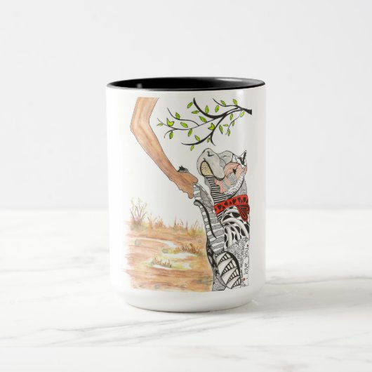 Niedliche und farbenfrohe Pit Bull-Tasse Tasse (Zentrum)