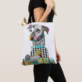Niedliche und farbenfrohe Pit Bull Tote Tasche (Von Nahem)