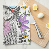 Niedliche und farbenfrohe Pitbulküche Handtuch (Viertel Falte)