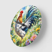 Niedliche und farbenfrohe Rasteruhr Runde Wanduhr (Winkel)