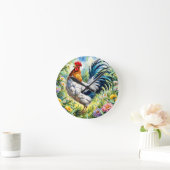 Niedliche und farbenfrohe Rasteruhr Runde Wanduhr (Zuhause)